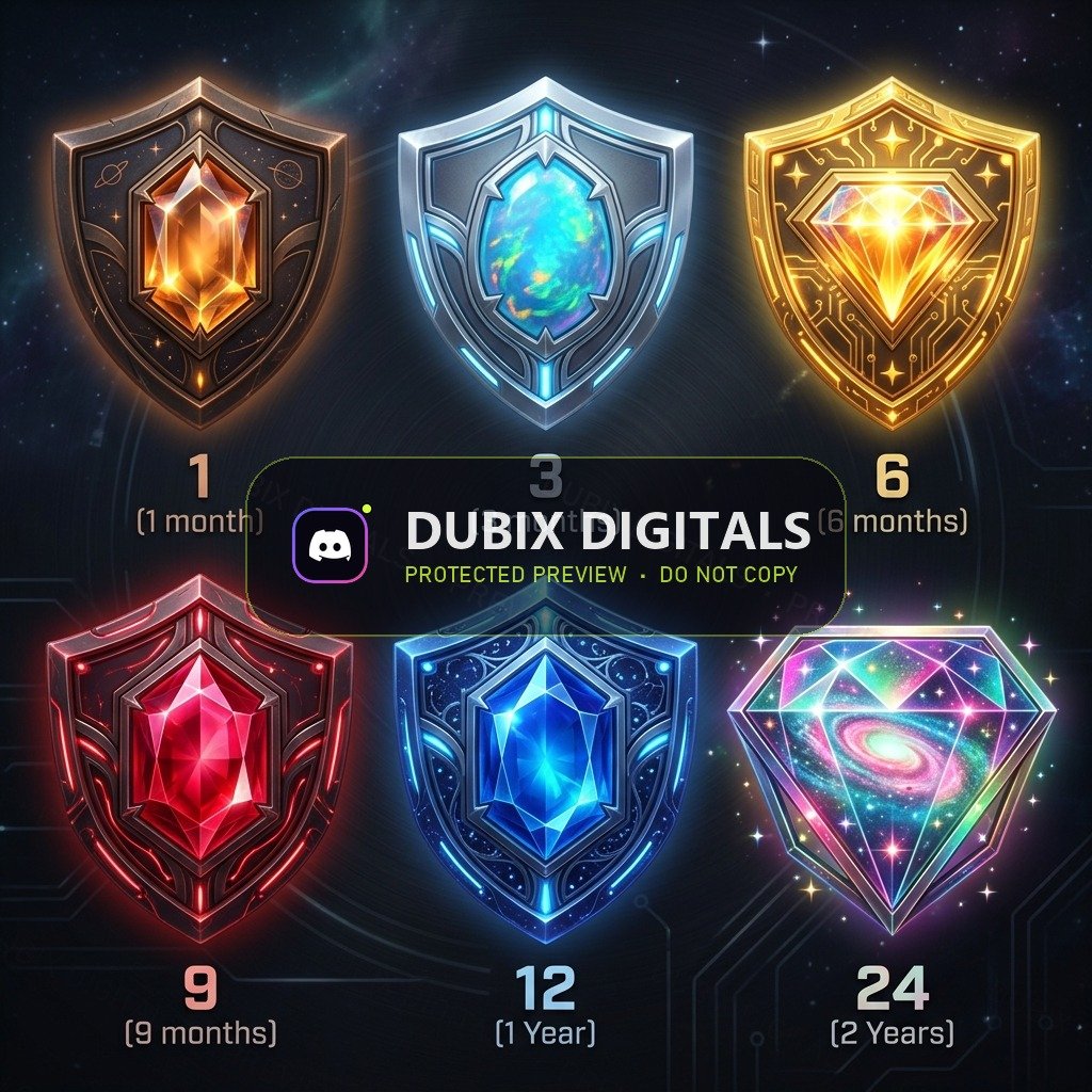 Cosmic Gemstone Loyalty Badges